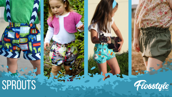 Flosstyle Patterns Sprouts, this pattern has so many options you won't need any other shorts/pants pattern!