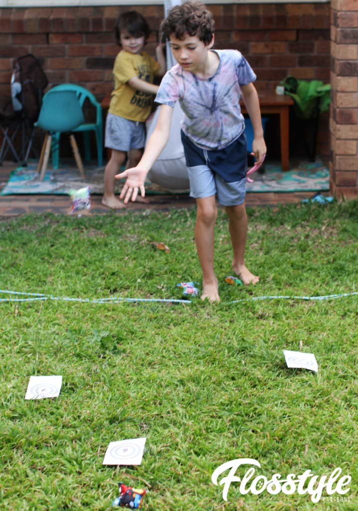 Free printable Bean Bag Games: Try and hit the targets to get the most points