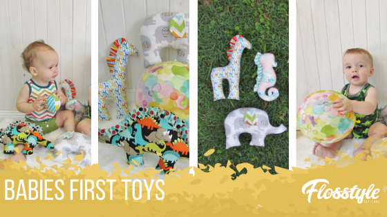 Flosstyle Patterns Babys First Toys is great for babies who are just finding their hands and looking for something to play with. For older babies try the balloon ball cover. 